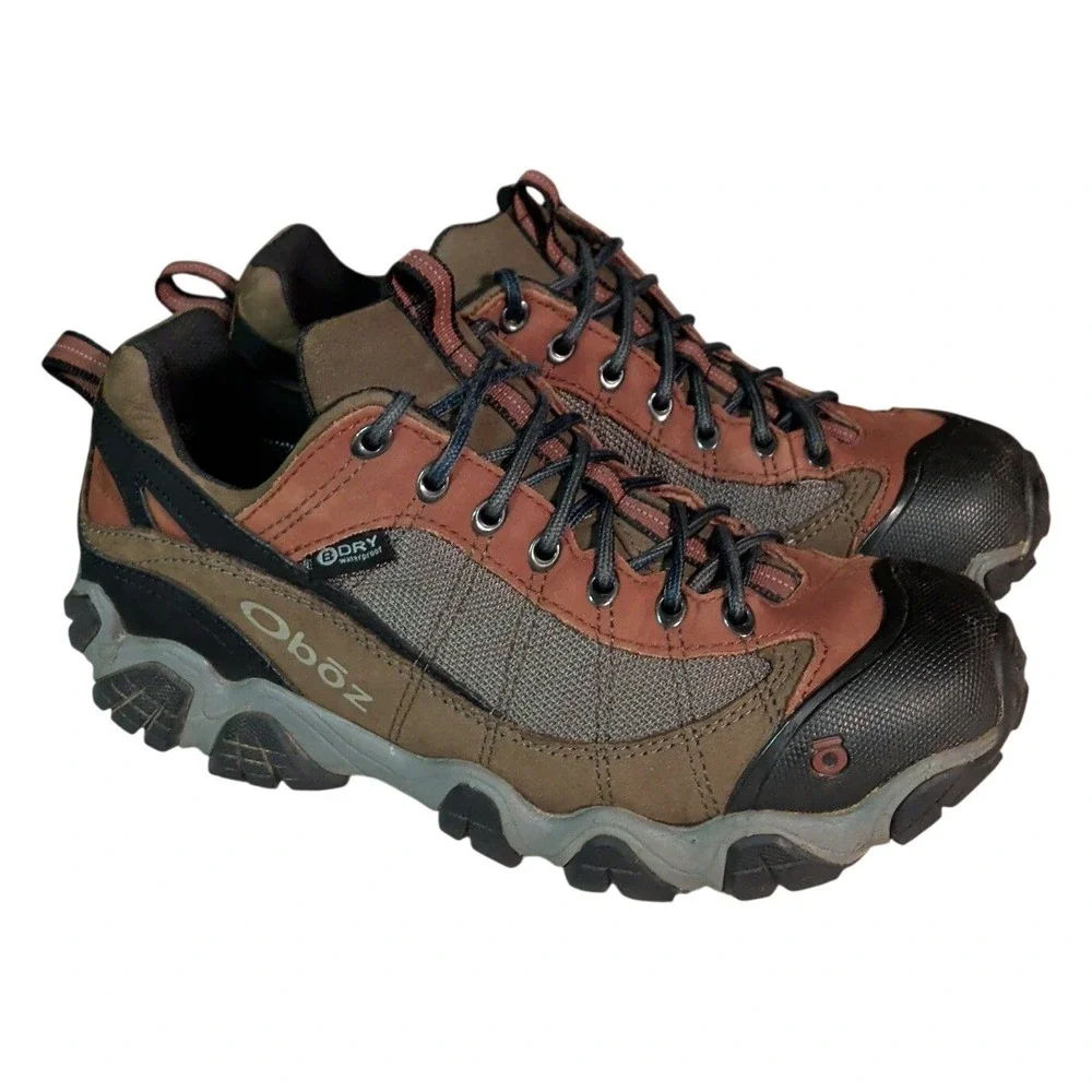 OBOZ Firebrand II Low Shoes Mens Size 9.5 B-Dry Waterproof Hiking Sneakers Gorp